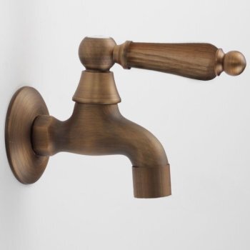 Кран для бани с деревянной ручкой FKS-3DT, бронзовый