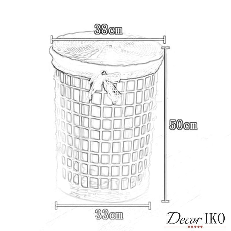 Чертеж Корзина плетеная для белья с крышкой BBS-29 - 1