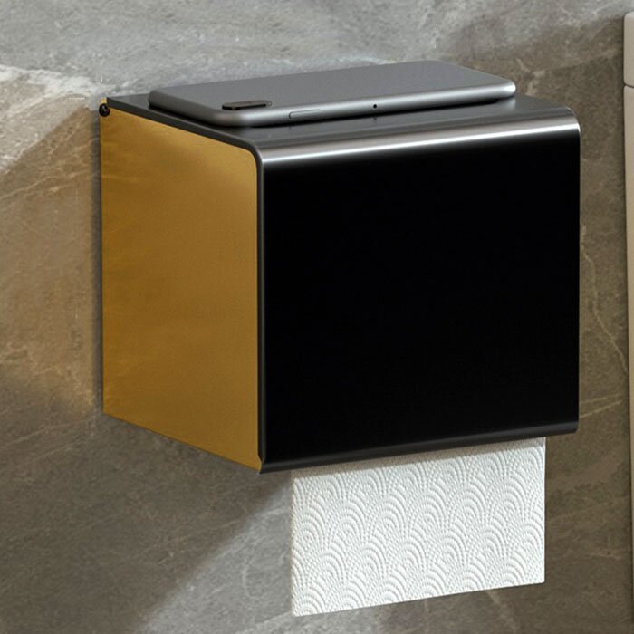 Диспенсер для туалетной бумаги DIP-39, черный/золото