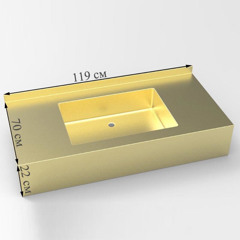 Чертеж Одинарная латунная мойка BKS47289-A - 1