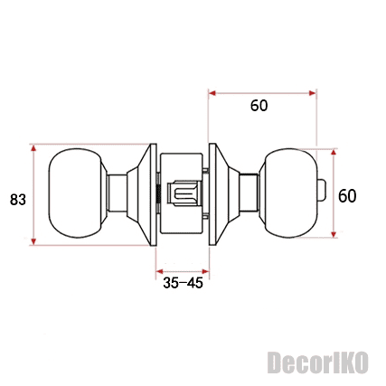 Ручка защелка для межкомнатных дверей HD-17 - фото 10