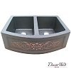 Двойная медная мойка для кухни KD-332510
