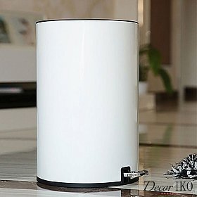 Мусорное ведро с педалью белое WBS-02