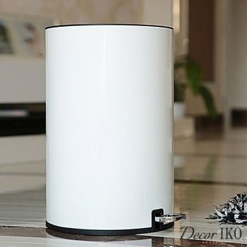 Мусорное ведро с педалью белое WBS-02