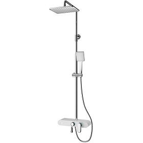 Душевая стойка хром с тропическим душем DRS700-01W