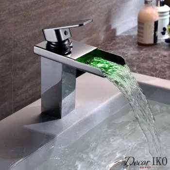 Смеситель для раковины с LED подсветкой LF-37