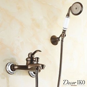 Смеситель для ванны с душем FSH-09 бронзовый