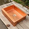 Медная мойка для кухни с фартуком KS-33209