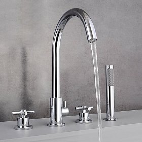Смеситель на борт ванны 4 отверстия FBB-88