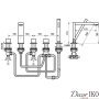 Смеситель на борт ванны с душем FBB-14 хром - фото 4