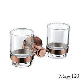 Стакан двойной для зубных щеток (медь) ASU-A12022R