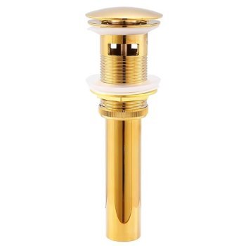 Донный клапан для раковины OS-12DJ золотой, с переливом