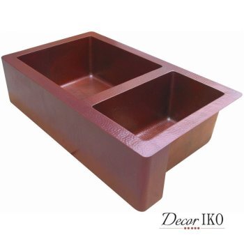 Двойная медная мойка для кухни KD-33232