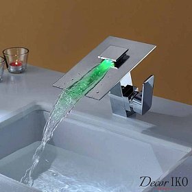 Смеситель для раковины с LED подсветкой LF-38