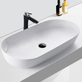Раковина накладная NR-40, белая 81х41 см.