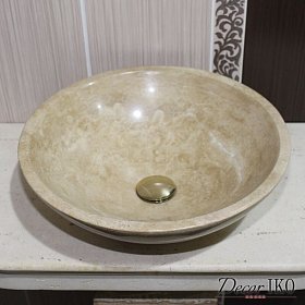 Раковина накладная из травертина SS-149
