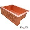 Медная мойка для кухни с фартуком KS-332310