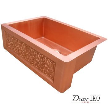 Медная мойка для кухни с фартуком KS-332310