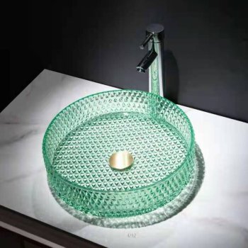 Круглая раковина из стекла RGS-04