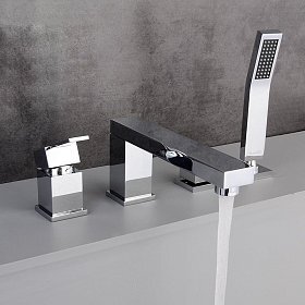 Смеситель на борт ванны 4 отверстия хром FBB-83