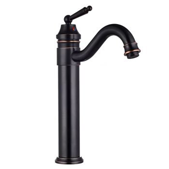 Смеситель для накладной раковины D-118 черный