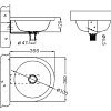 Подвесная раковина STS-406 из нержавеющей стали