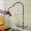 Смеситель для кухни с выдвижной лейкой PSF-09 хром — фото 4