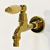 Комплект кранов для бани FKS-33KM-2 с мраморной ручкой, золотой — фото 4