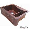 Медная мойка для кухни с фартуком CKD-332510