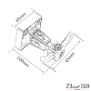 Двойной крючок для ванной комнаты Brass Swell BSC-04 — фото 4