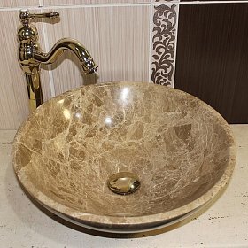 Раковина накладная из мрамора SS-17