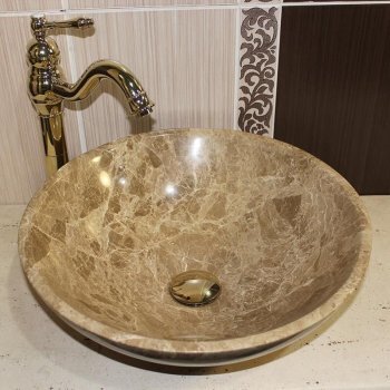 Раковина накладная из мрамора SS-17