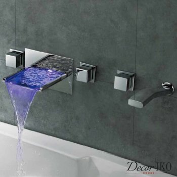 LED смеситель для ванны скрытого монтажа LF-24