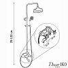 Душевая стойка WD-96 со смесителем, черная — фото 4
