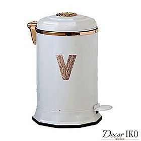 Мусорное ведро с педалью белое WBS-16