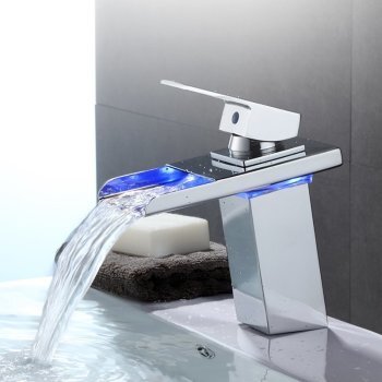 Смеситель для раковины с LED подсветкой LF-58