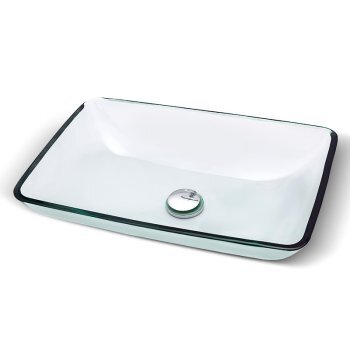 Прямоугольная прозрачная раковина из стекла RGS-10
