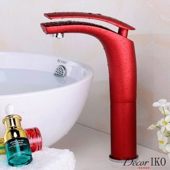 Смеситель для раковины красный COF-05