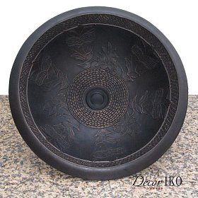 Раковина встраиваемая сверху из бронзы BS-003-R-BL