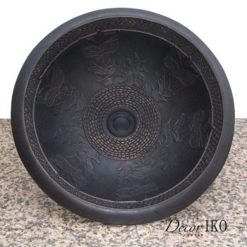 Раковина встраиваемая сверху из бронзы BS-003-R-BL