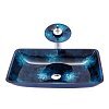 Раковина накладная SGS-018 из стекла, синяя