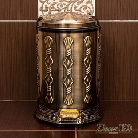 Мусорное ведро с педалью BBU-01 бронза, 10 л.