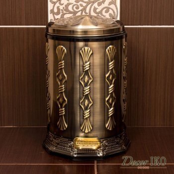Мусорное ведро с педалью BBU-01 бронза, 10 л.