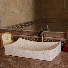 Раковина накладная AD-63 прямоугольная