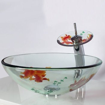 Круглая раковина из стекла RGS-046