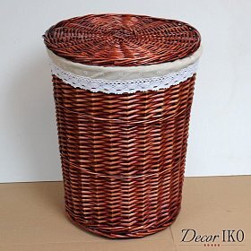 Плетеная корзина для белья в ванную комнату BBS-40