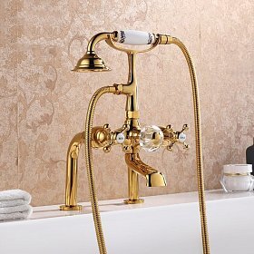 Смеситель на борт ванны золото FBB-65
