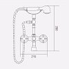 Смеситель для ванны с душем FSH-128 бронзовый — фото 2