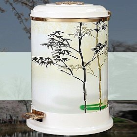 Мусорное ведро с педалью белое WBS-48