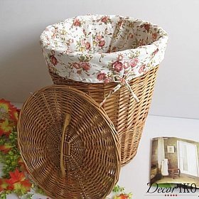 Плетеная корзина для белья в ванную комнату BBS-03